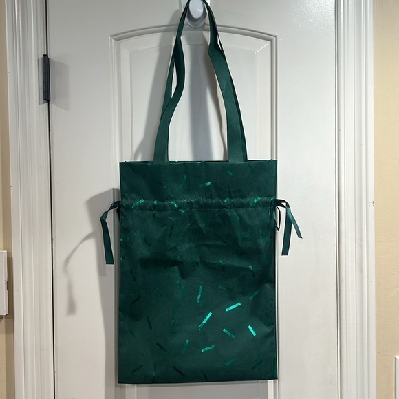 Amazon Reusable Green Drawstring Satchel Gift Bag 2PC - Picture 2 of 5